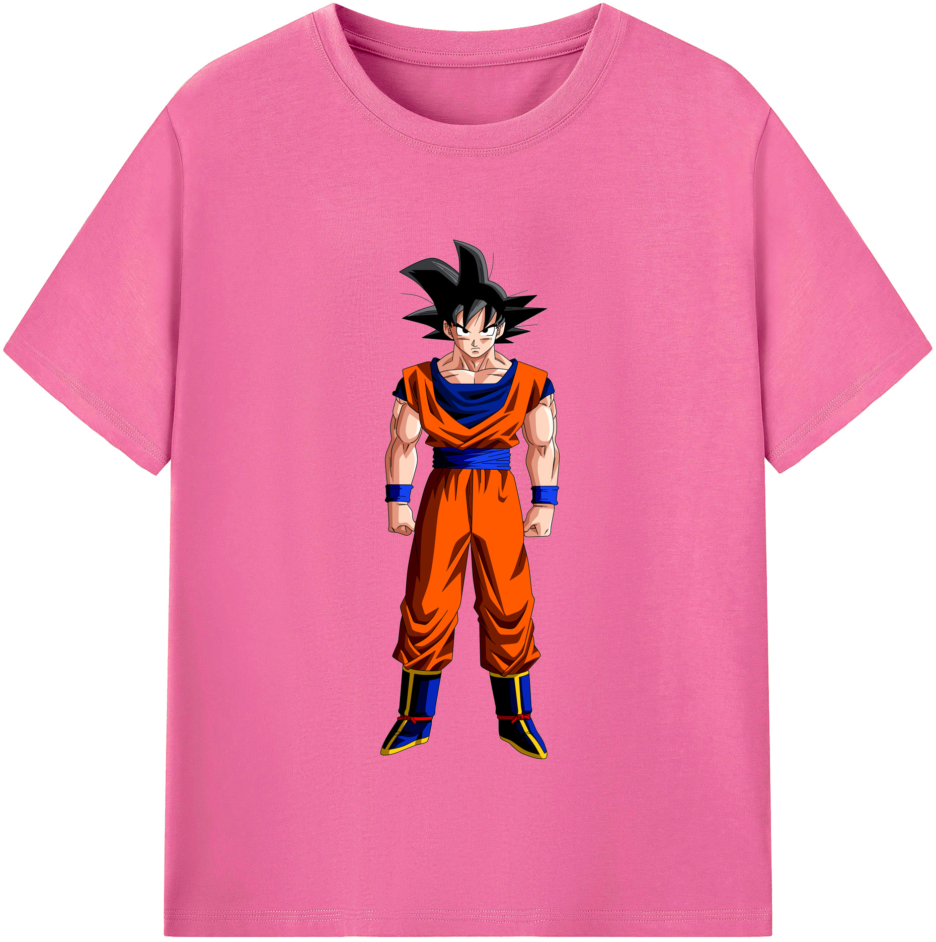 （画像用） ドラゴンボール 孫悟空（そん ごくう）Son Goku カカロット DRAGON BALL Kakarotto レディースカジュアルプリントTシャツ（綿100％）